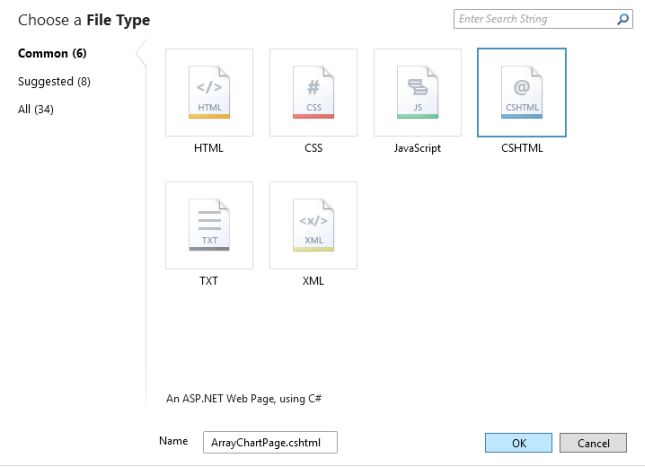 Creating Cshtml File
